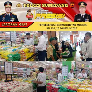 Polres Sumedang Pastikan Stok dan Harga Beras Stabil di Pasar