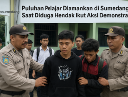Demonstrasi Anak Sekolah di Sumedang: Puluhan Pelajar Diamankan Aparat