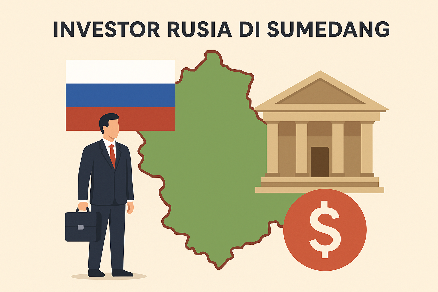 (foto ilustrasi Investor Rusia ke sumedang/dibuat oleh Chatgpt)
